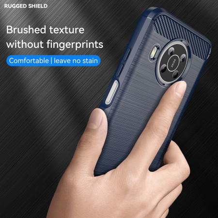 Husa Carbon pentru Nokia X10 / X20, Tech Protects, Blue
