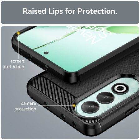 Husa Carbon pentru OnePlus Nord CE 4, Tech Protects, Black