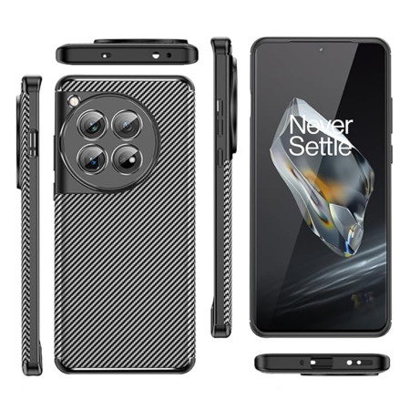 Husa pentru OnePlus 12, CarbonFiber, Premium, Black