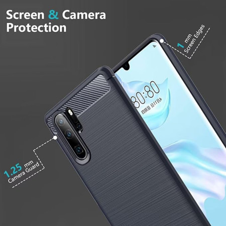 Husa Carbon pentru Huawei P30 Pro / P30 Pro New Edition, Tech Protects, Blue