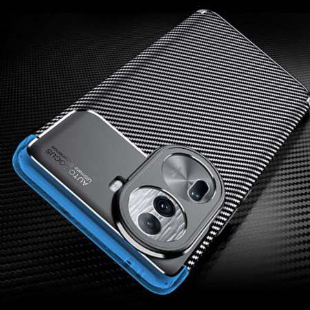 Husa pentru Oppo Reno 11 Pro, CarbonFiber, Black