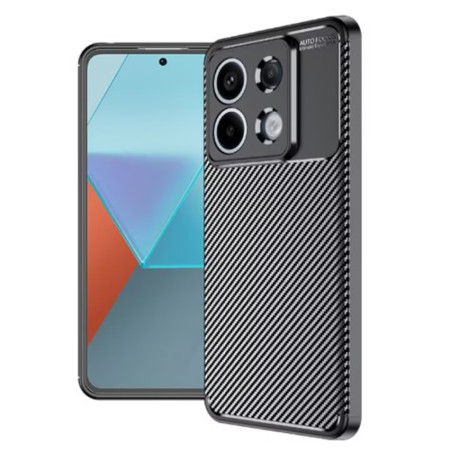 Husa pentru Xiaomi Redmi Note 13 5G, CarbonFiber, Premium, Black