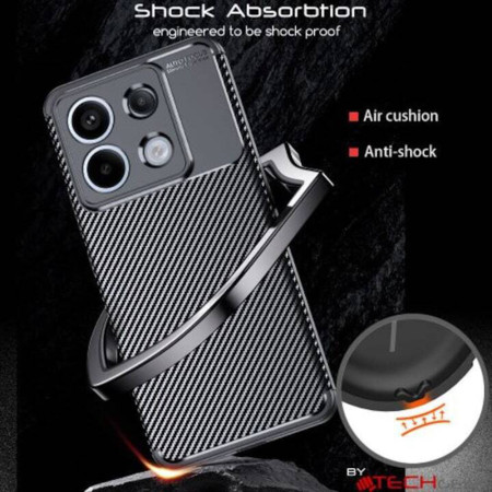 Husa pentru Xiaomi Redmi Note 13 5G, CarbonFiber, Premium, Black