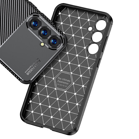 Husa pentru Samsung Galaxy S23 FE, CarbonFiber, Premium, Black