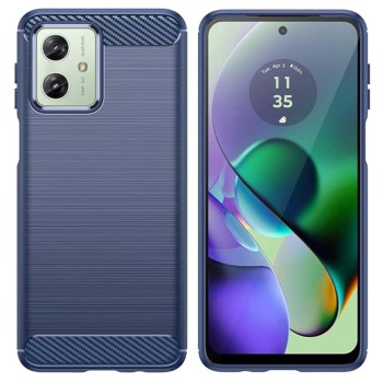 Husa Carbon pentru Motorola Moto G54 / Moto G54 Power Edition / Moto G64, Tech Protects, Blue