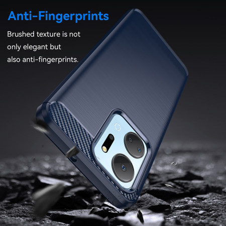 Husa Carbon pentru Honor X7a, Tech Protects, Blue