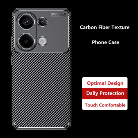 Husa pentru Xiaomi Poco X6 Pro, CarbonFiber, Black