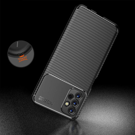 Husa pentru Samsung Galaxy A13 4G, CarbonFiber, Premium, Black