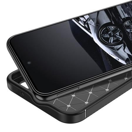 Husa pentru Samsung Galaxy S23 Plus, CarbonFiber, Premium, Black