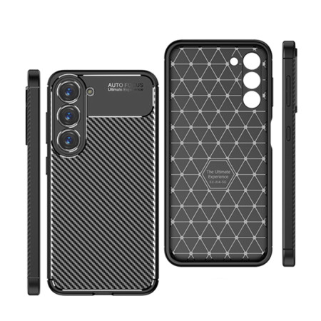 Husa pentru Samsung Galaxy S23 Plus, CarbonFiber, Premium, Black