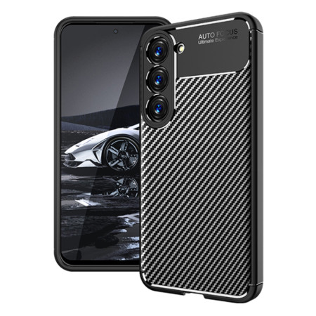 Husa pentru Samsung Galaxy S23 Plus, CarbonFiber, Premium, Black