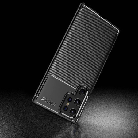 Husa pentru Samsung Galaxy S22 Ultra 5G, CarbonFiber, Premium, Black