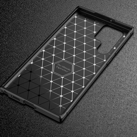 Husa pentru Samsung Galaxy S22 Ultra 5G, CarbonFiber, Premium, Black