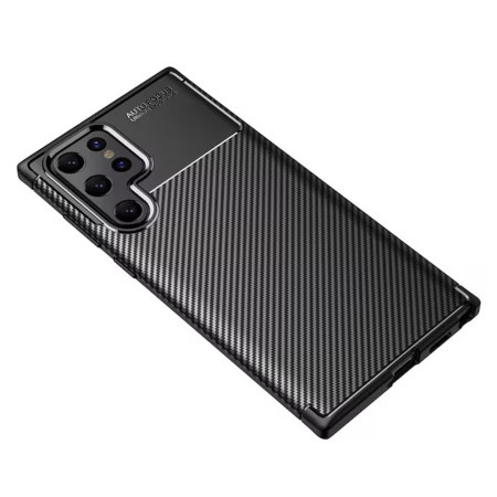 Husa pentru Samsung Galaxy S22 Ultra 5G, CarbonFiber, Premium, Black