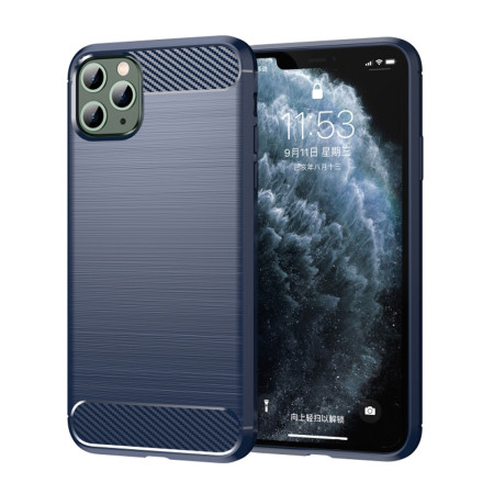 Husa Carbon pentru iPhone 11 Pro Max, Tech Protects, Blue