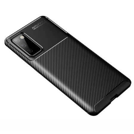 Husa pentru Samsung Galaxy S20 Plus 4G / S20 Plus 5G, CarbonFiber, Premium, Black