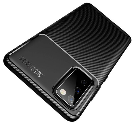 Husa pentru Samsung Galaxy S20 Plus 4G / S20 Plus 5G, CarbonFiber, Premium, Black