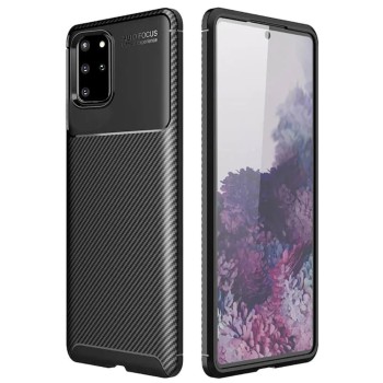 Husa pentru Samsung Galaxy S20 Plus 4G / S20 Plus 5G, CarbonFiber, Premium, Black