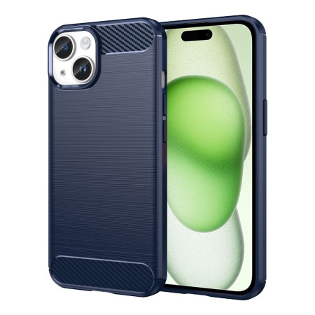 Husa Carbon pentru iPhone 15, Tech Protects, Blue