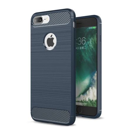 Husa Carbon pentru iPhone 7 Plus, Tech Protects, Blue