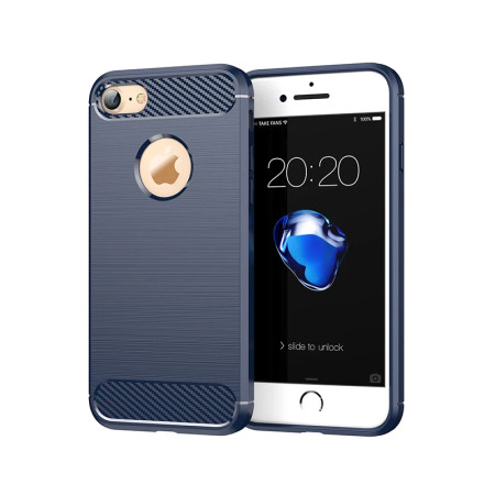 Husa Carbon pentru iPhone 7 / 8, Tech Protects, Blue