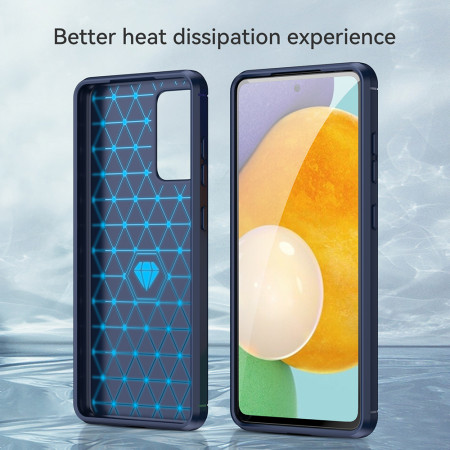 Husa Carbon pentru Samsung Galaxy A52 4G / A52 5G / A52s 5G, Tech Protects, Blue