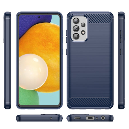 Husa Carbon pentru Samsung Galaxy A52 4G / A52 5G / A52s 5G, Tech Protects, Blue