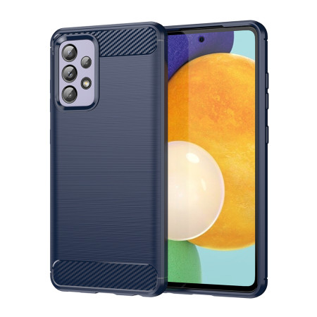 Husa Carbon pentru Samsung Galaxy A52 4G / A52 5G / A52s 5G, Tech Protects, Blue