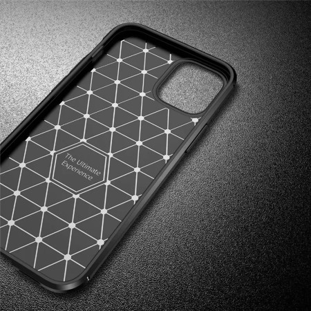Husa pentru iPhone 11, CarbonFiber, Premium, Black