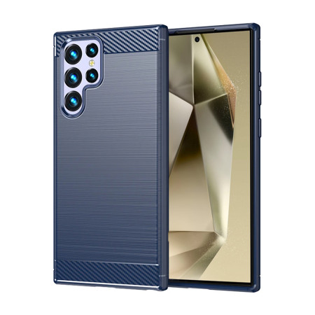 Husa Carbon pentru Samsung Galaxy S24 Ultra, Tech Protects, Blue