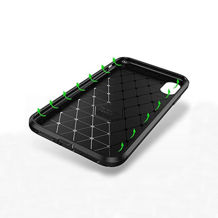 Husa pentru iPhone XR, CarbonFiber, Premium, Black