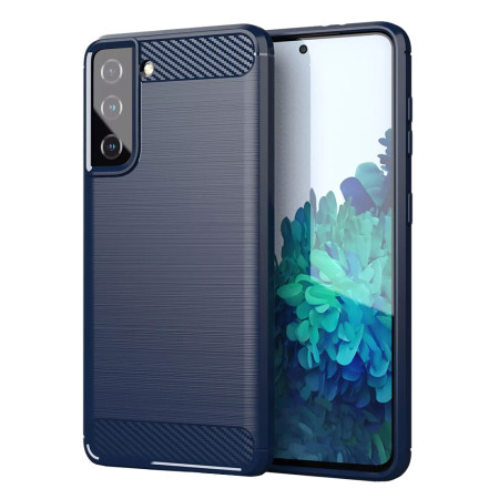 Husa Carbon pentru Samsung Galaxy S20 FE / S20 FE 5G, Tech Protects, Blue
