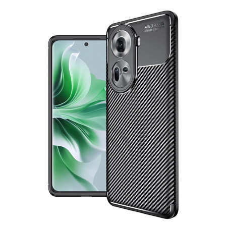 Husa pentru Oppo Reno 11, CarbonFiber, Black