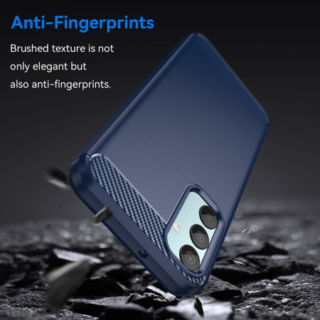 Husa Carbon pentru Samsung Galaxy M15, Tech Protects, Blue