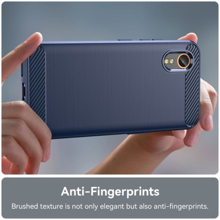 Husa Carbon pentru Samsung Galaxy Xcover 7, Tech Protects, Blue