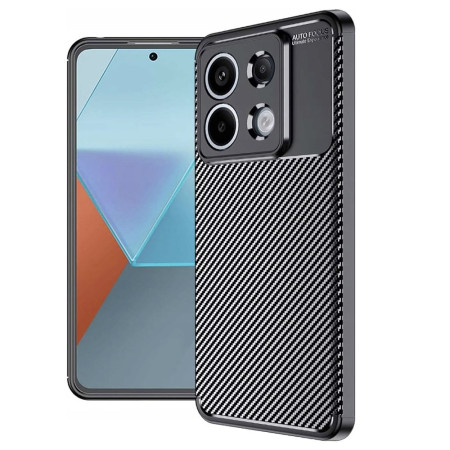 Husa pentru Xiaomi Redmi Note 13 Pro 5G / Poco X6, CarbonFiber, Premium, Black