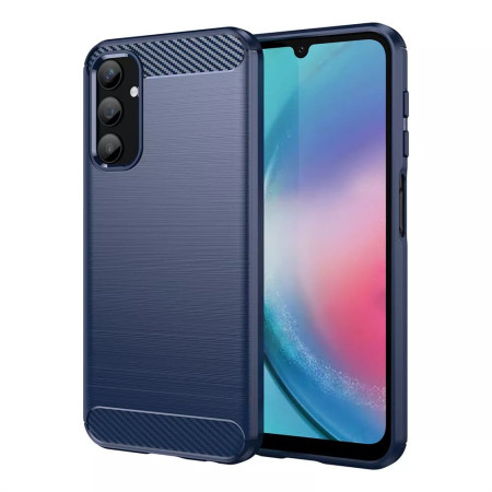 Husa Carbon pentru Samsung Galaxy A04e / M04, Tech Protects, Blue