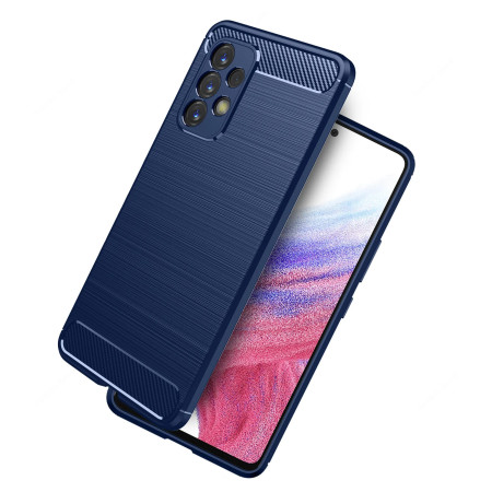 Husa Carbon pentru Samsung Galaxy A53 5G, Tech Protects, Blue