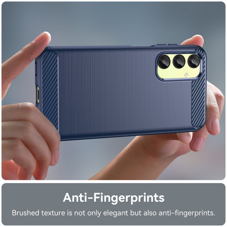 Husa Carbon pentru Samsung Galaxy A25 5G, Tech Protects, Blue