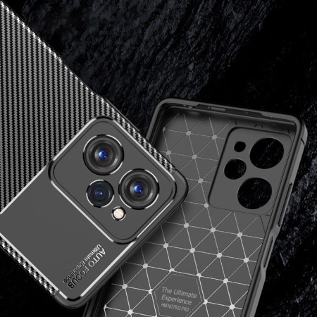 Husa pentru Xiaomi Redmi Note 12 Pro 5G / Poco X5 Pro, CarbonFiber, Premium, Black