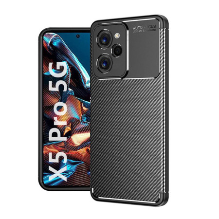 Husa pentru Xiaomi Redmi Note 12 Pro 5G / Poco X5 Pro, CarbonFiber, Premium, Black