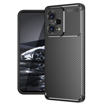 Husa pentru Xiaomi Redmi Note 12 5G / Poco X5, CarbonFiber, Premium, Black