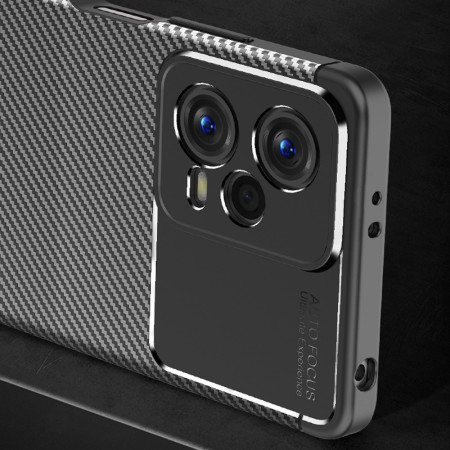 Husa pentru Xiaomi Redmi Note 12 5G / Poco X5, CarbonFiber, Premium, Black