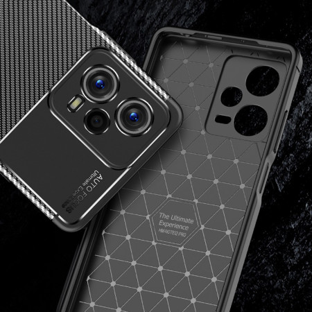 Husa pentru Xiaomi Redmi Note 12 5G / Poco X5, CarbonFiber, Premium, Black
