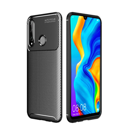 Husa pentru Huawei P30 Lite / P30 Lite New Edition, CarbonFiber, Premium, Black