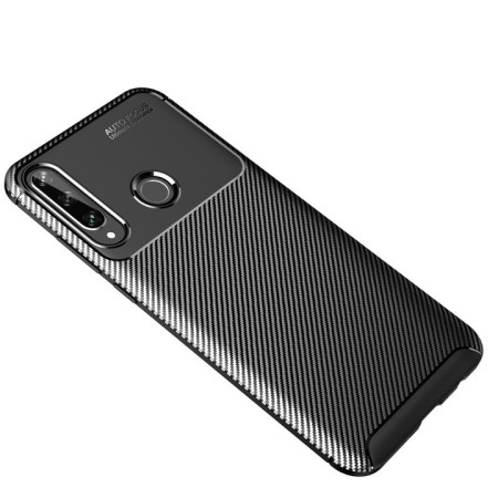 Husa pentru Huawei P30 Lite / P30 Lite New Edition, CarbonFiber, Premium, Black