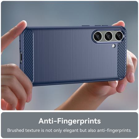 Husa Carbon pentru Samsung Galaxy S24 Plus, Tech Protects, Blue