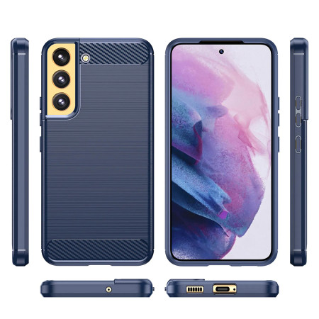 Husa Carbon pentru Samsung Galaxy S22 Plus 5G, Tech Protects, Blue