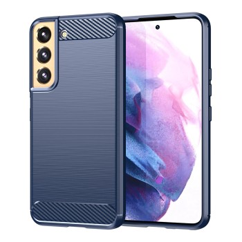 Husa Carbon pentru Samsung Galaxy S22 Plus 5G, Tech Protects, Blue