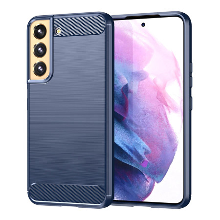 Husa Carbon pentru Samsung Galaxy S22 Plus 5G, Tech Protects, Blue